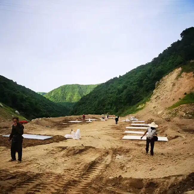 Explosive composite panel production site Explosive composite panel production site