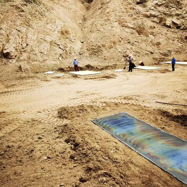 Explosive composite panel production site Explosive composite panel production site