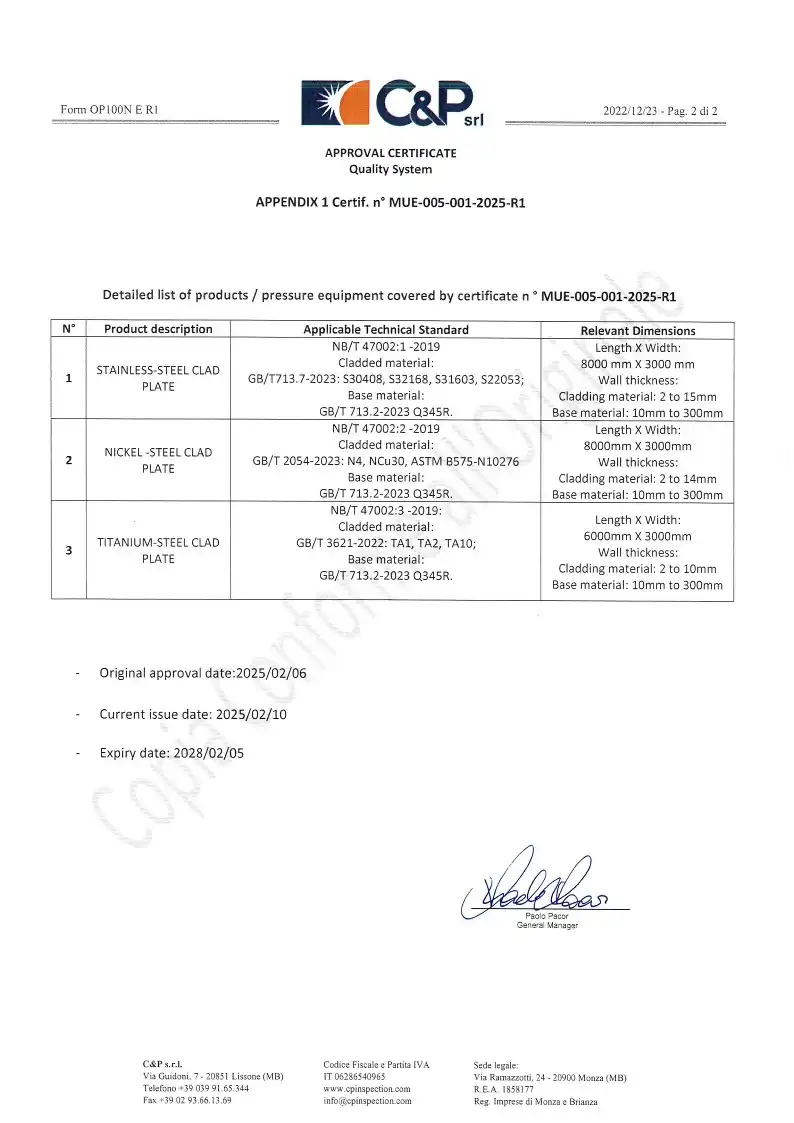 Certif. MUE-005-001-2025-R1 Certif. MUE-005-001-2025-R1